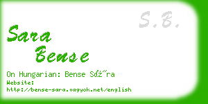 sara bense business card